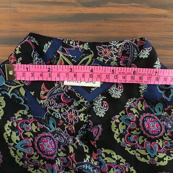 [White Stag] Sheer Paisley Button Down Shirt | See Measurements | Good - Picture 7 of 9